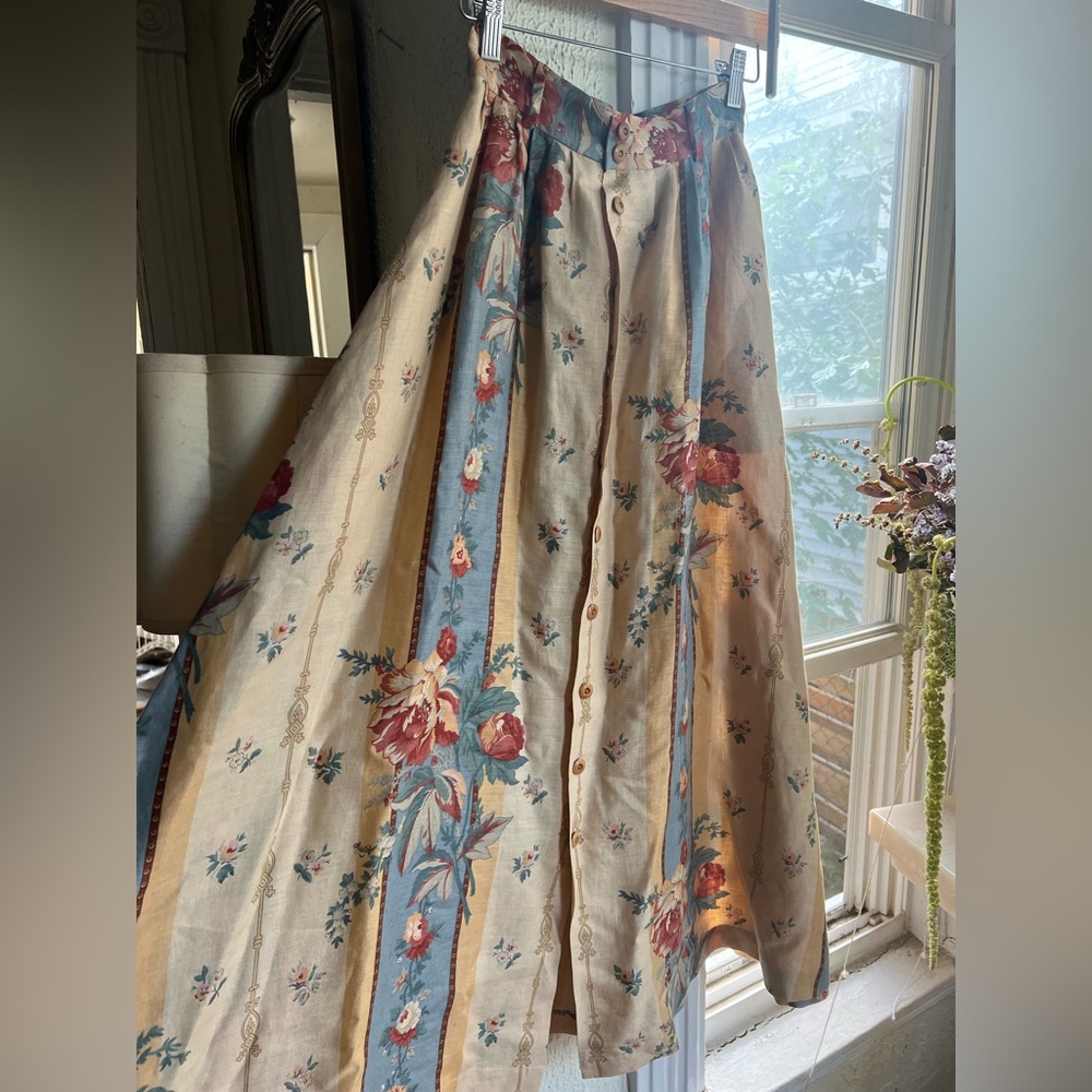 Vintage Ralph Lauren Country Linen Floral skirt
